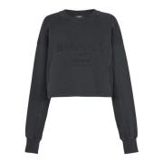 Balmain Couture broderad sweatshirt Gray, Dam