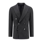 Tagliatore Svart Dubbelknäppt Blazer Black, Herr