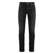 Dolce & Gabbana Slim Fit Jeans med Metall Detaljer Gray, Herr