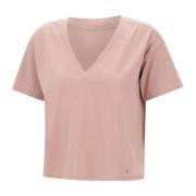 Loulou Studio Mjuk Rosa V-ringad T-shirt Pink, Dam