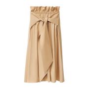 Fabiana Filippi Elastisk Midja Beige Kjol Beige, Dam