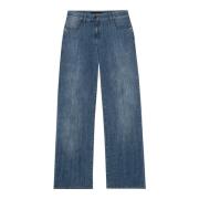 Luisa Cerano Autentisk Wideleg Denim Byxor Blue, Dam