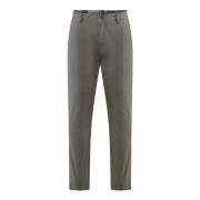 BomBoogie Chinobyxor i gabardin med mikrotryck Gray, Herr