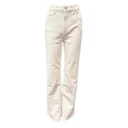 Frame High-Waist Klassisk 5-Ficka Jeans Beige, Dam