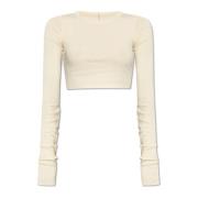 Rick Owens LS Crop T Beige, Dam