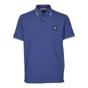 Stone Island Blå Organisk Bomull Polotröja Blue, Herr