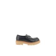 Prada Patentläder Loafers med Robust Sula Black, Herr