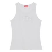 Diesel Stilren Tanktop för Kvinnor White, Dam