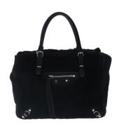 Balenciaga Vintage Pre-owned Mocka handvskor Black, Dam