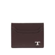 Tod's Kornläder Korthållare Tidlöst Logotyp Brown, Herr