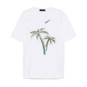 Liu Jo Vit Crew Neck T-shirts och Polos White, Dam