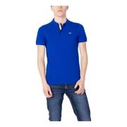 Tommy Jeans Blå Polo med Knappar 100% Bomull Blue, Herr