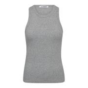 Co'Couture Broderad Tanktop Ljusgrå Gray, Dam