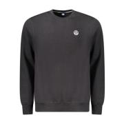 North Sails Svart bomull crew neck tröja Black, Herr