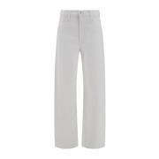 Mother Hög Midja Straight Fit Jeans White, Dam