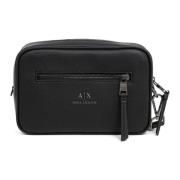 Armani Exchange Stilren Toalettväska med Dragkedja Black, Herr