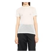 Helmut Lang Zeroscape Bomull Jersey Tee White, Dam