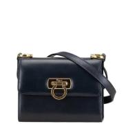 Salvatore Ferragamo Pre-owned Pre-owned Laeder axelremsvskor Blue, Dam