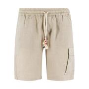 MC2 Saint Barth Linnedragsko Bermuda Shorts Beige, Herr