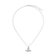 Vivienne Westwood Orb Plaque Crystal Chain Halsband Gray, Dam