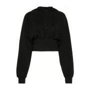 Adidas by Stella McCartney Krótkie Hoodie Black, Dam