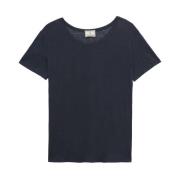 Ines De La Fressange Paris Solig linne T-shirt Blue, Dam