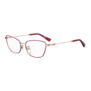 Moschino Burgundy Metallram Glasögon Red, Dam