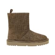 Fendi Ski Boots med Shearling Foder Brown, Dam