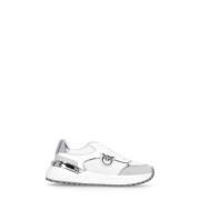 PINKO Vita Sneakers med Metalliska Detaljer White, Dam