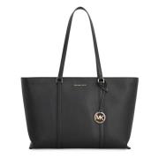 Michael Kors Elegant lädertoteväska Black, Dam