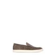 Brunello Cucinelli Brun Mocka Läder Loafers Platta Skor Brown, Herr