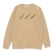 Adidas Mjuk Lättvikts Crewneck Sweatshirt Halo Blush Beige, Dam