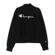 Champion Svart Turtle Neck Sweatshirt Kvinnor Black, Dam