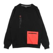 Dolly Noire Hög Hals Sweatshirt Svart & Röd Black, Herr