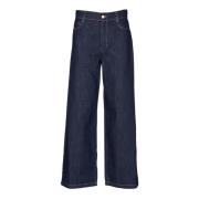 Max Mara Vida Ben Denim Byxor med Fickor Blue, Dam