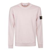 Stone Island Avslappnad Bomulls Sweatshirt för Män Pink, Herr