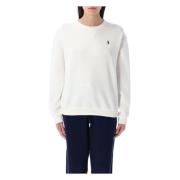 Polo Ralph Lauren Klassisk Crew Neck Fleece Sweatshirt White, Dam