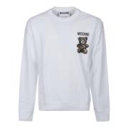 Moschino Söt Björn Sweatshirt White, Herr