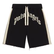 Palm Angels Krökt Logo Track Sweatshorts Black, Herr