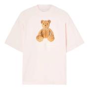 Palm Angels Mjuk Rosa Björn Loose Tee Pink, Dam