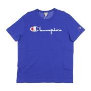 Champion Blå Ink Crewneck Tee Shirt Blue, Herr