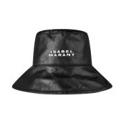 Isabel Marant Svart Logo Bucket Hat Tillverkad i Bulgarien Black, Dam