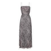 IRO Zebra Print Midi Klänning Multicolor, Dam