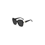 Jimmy Choo Svarta Acetatsolglasögon med Kategori 3 Linser Black, Dam