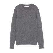 Jucca Mörkgrå Crew Neck Sweater Gray, Dam