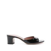 Paris Texas Svarta Lädersandaler Elegant Stil Black, Dam