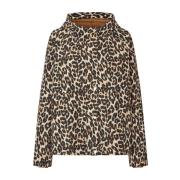 Lollys Laundry Leopardmönstrad Huva Vindjacka Brown, Dam