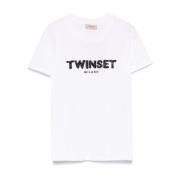 Twinset Vita Crew Neck T-shirts och Polos White, Dam