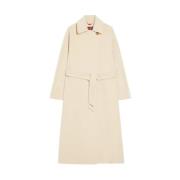 Max Mara Studio Elegant Ull Babyrock Beige, Dam