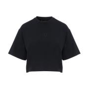 Anine Bing Klippt T-shirt med monogram Black, Dam